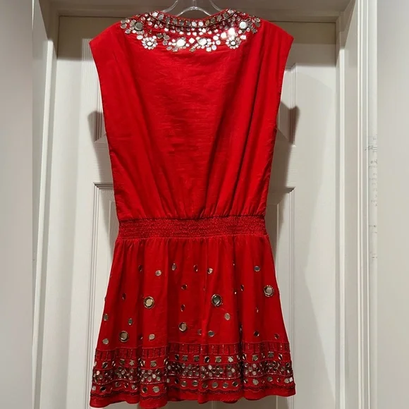 Alice and Olivia Mirrored Red Dress Sz 0 - Picture 6 of 6